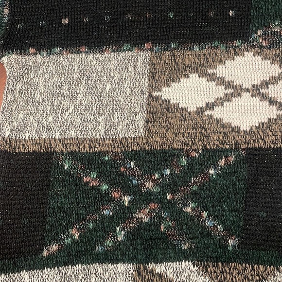 Vintage 80’s 90’s Michael Gerald men’s XL pattern geo retro grandpa sweater - Picture 3 of 6